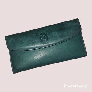 VNTG Top Grain Cowhide Forest Green Wallet